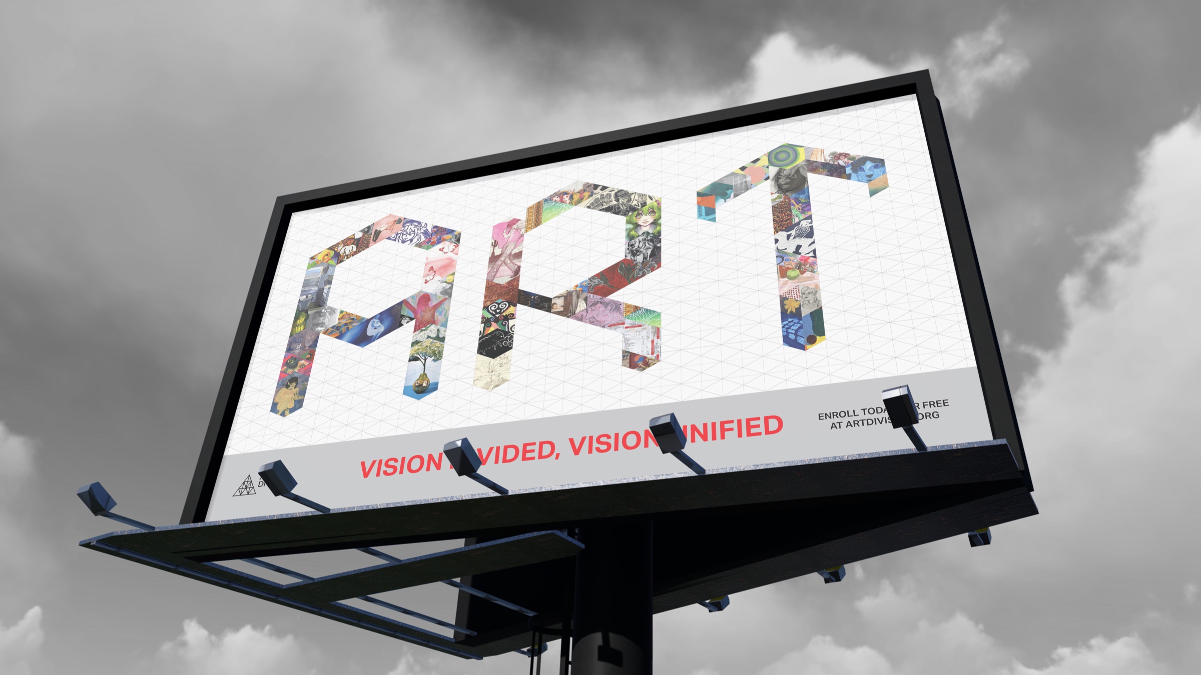 Art Division &mdash; freeway signage mockup